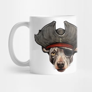 Funny Pirate Hairless Terrier Dog Mug